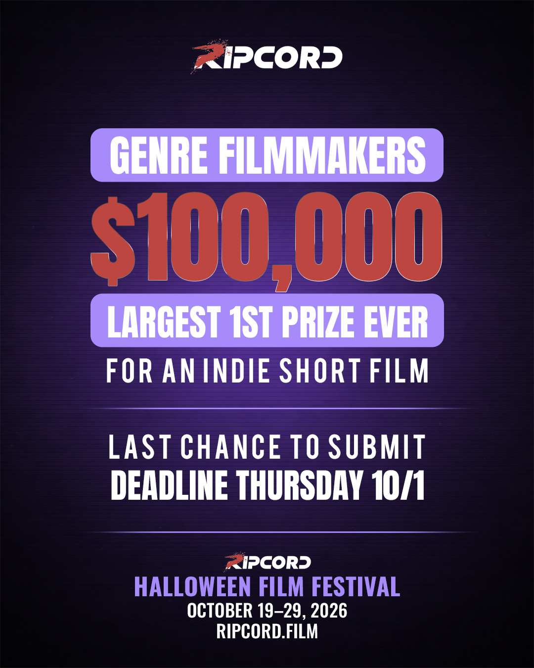 Submissions are soaring with only 2 DAYS LEFT to enter to win the largest cash prize…